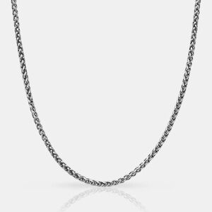 CRAFTD WHEAT LINK CHAIN NECKLACE (SILVER) 3MM 21.5 inch